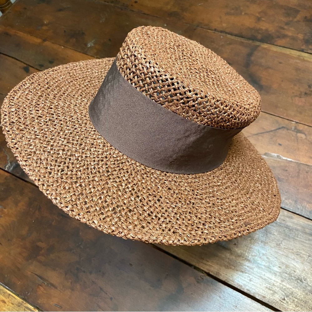 Womens Dara Brown Lightweight Straw Hat - Excellent Used Condition! Size XS